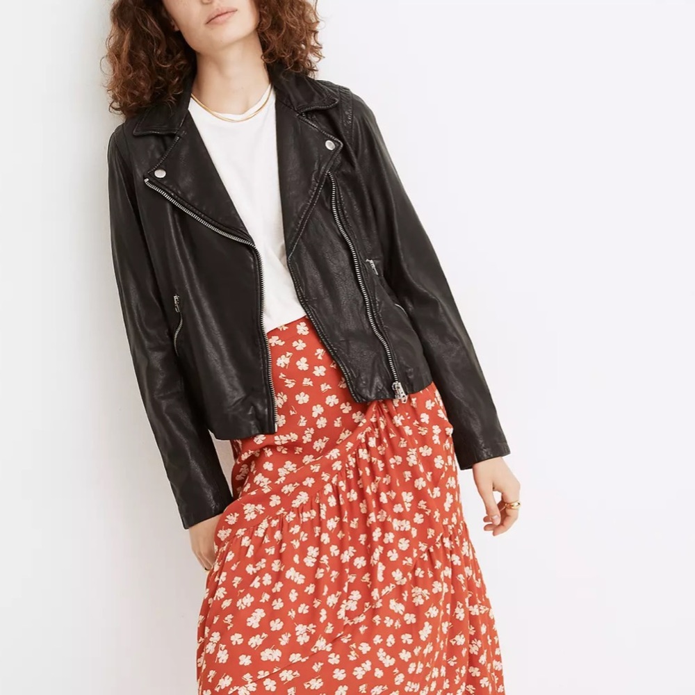 MADEWELL Washed Leather Motorcycle Jacket